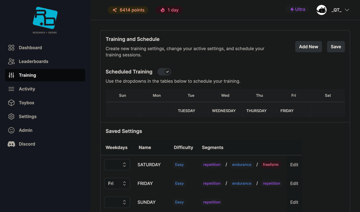 Track your progress over time